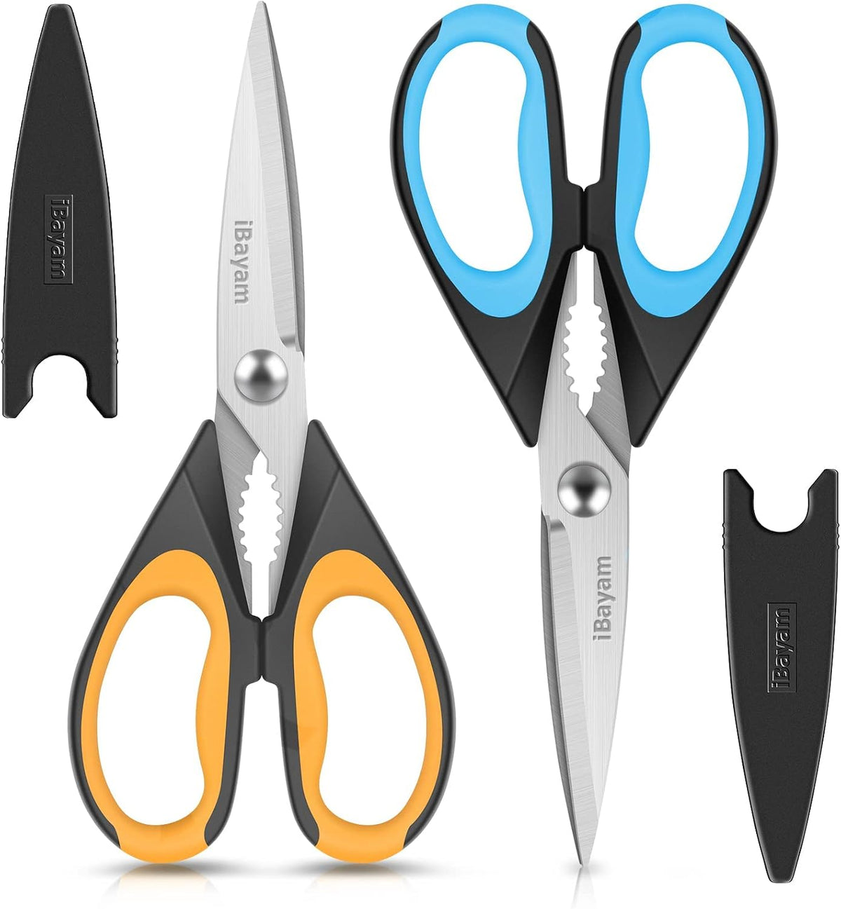 iBayam Kitchen Scissors Shears All Purpose Heavy Duty, Protective Sheath