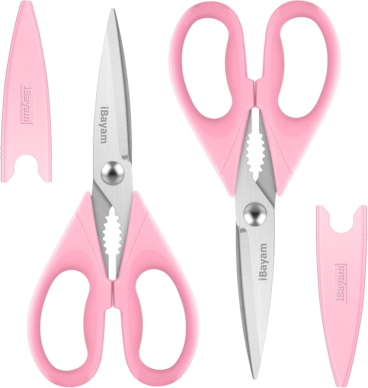 iBayam Kitchen Scissors Shears All Purpose Heavy Duty, Protective Sheath