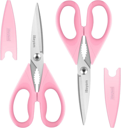 iBayam Kitchen Scissors Shears All Purpose Heavy Duty, Protective Sheath