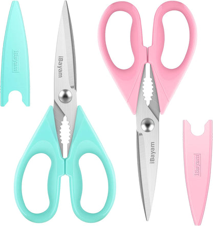 iBayam Kitchen Scissors Shears All Purpose Heavy Duty, Protective Sheath