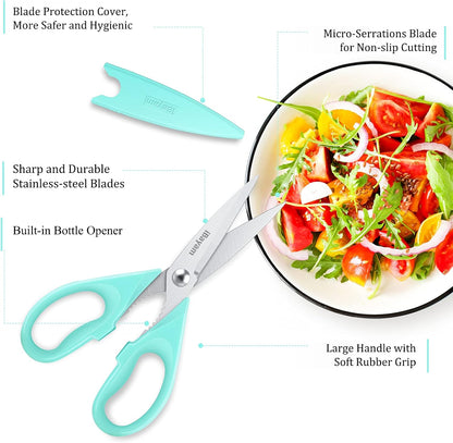 iBayam Kitchen Scissors Shears All Purpose Heavy Duty, Protective Sheath