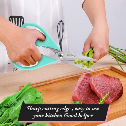 iBayam Kitchen Scissors Shears All Purpose Heavy Duty, Protective Sheath