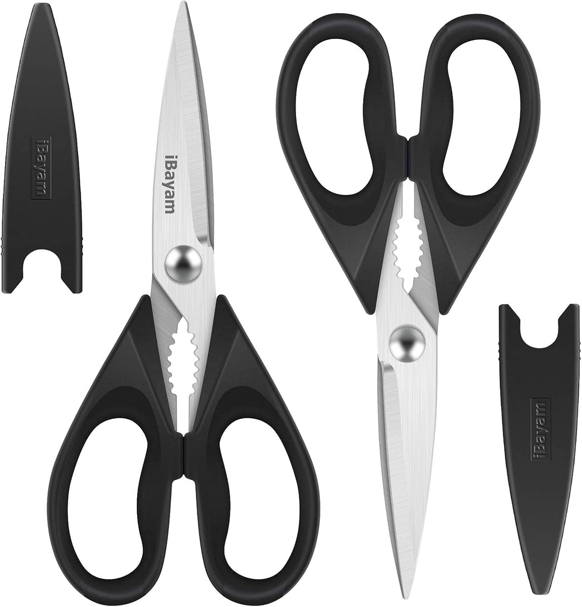 iBayam Kitchen Scissors Shears All Purpose Heavy Duty, Protective Sheath