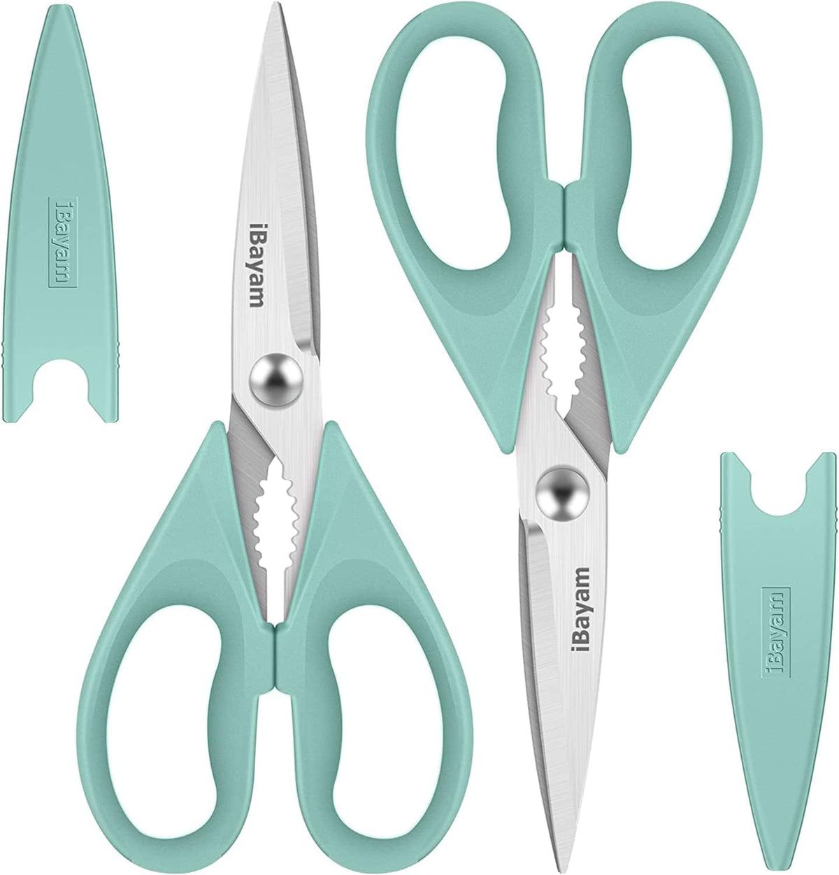 iBayam Kitchen Scissors Shears All Purpose Heavy Duty, Protective Sheath