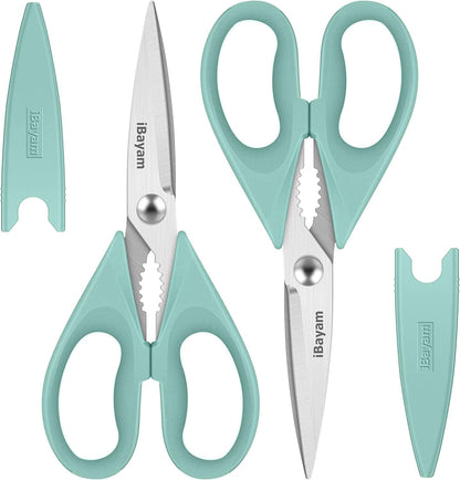 iBayam Kitchen Scissors Shears All Purpose Heavy Duty, Protective Sheath