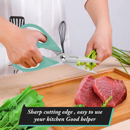 iBayam Kitchen Scissors Shears All Purpose Heavy Duty, Protective Sheath
