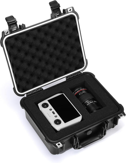CASOMAN Water-proof and Dust-proof Protective Sturdy Plastic Storage Case with Cush-Proof Sponge and Customizable Foam, IP67 Water Proof Grade, 13.4" X 11.6" X 6"