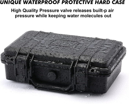 CASOMAN Water-proof and Dust-proof Protective Sturdy Plastic Storage Case with Cush-Proof Sponge and Customizable Foam, IP67 Water Proof Grade, 13.4" X 11.6" X 6"