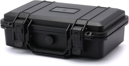 CASOMAN Water-proof and Dust-proof Protective Sturdy Plastic Storage Case with Cush-Proof Sponge and Customizable Foam, IP67 Water Proof Grade, 13.4" X 11.6" X 6"