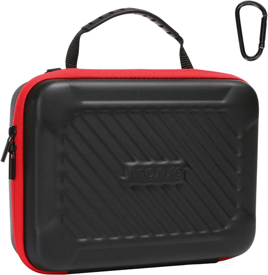 Camera Case Compatible with GoPro Hero 13/12/11/10/9/8/7, Hard Travel Carrying Case Compatible with AKASO EK7000/V50/Brave 4/7 LE/8, EVA Case with Snap Hook for Action Camera, Black