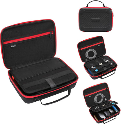 Camera Case Compatible with GoPro Hero 13/12/11/10/9/8/7, Hard Travel Carrying Case Compatible with AKASO EK7000/V50/Brave 4/7 LE/8, EVA Case with Snap Hook for Action Camera, Black