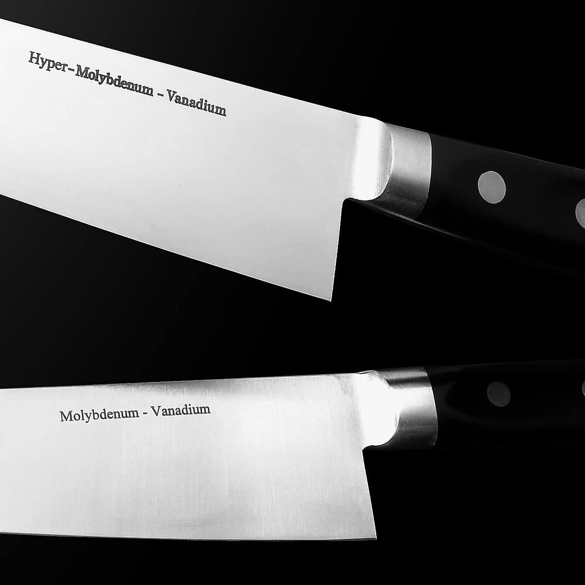 AT Japanese Santoku Knife 7" (180mm) Made in JAPAN, Bunka All Purpose Kitchen Knife, Sharp Japanese Stainless Steel Blade, Full Tang Pakkawood Handle, Black