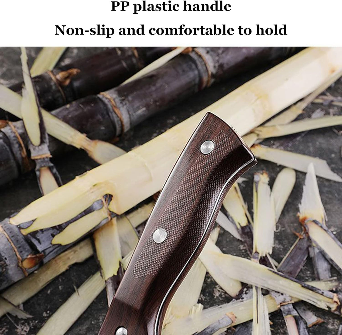 Sugarcane Peeling Knife Pineapple Peeling Knife Sugar Cane Peeler Knife, Paring Knife Fruit Peeler Cutter Artifact Planing Knife, With Stainless Steel Blade & Non-slip Blue Plastic Handle