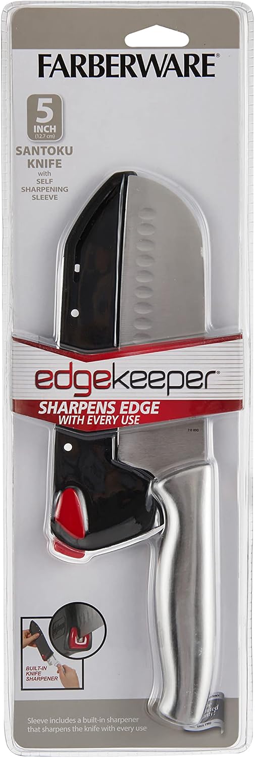 Edgekeeper Self-Sharpening Santoku Knife, 5-Inch, Stainless
