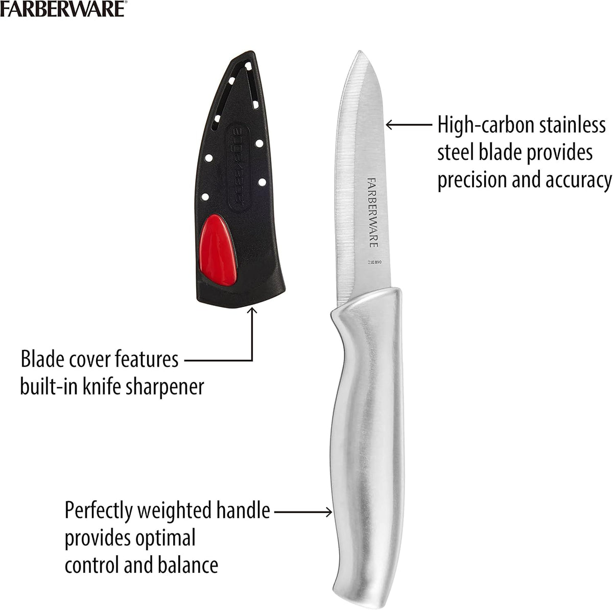 Edgekeeper Self-Sharpening Santoku Knife, 5-Inch, Stainless