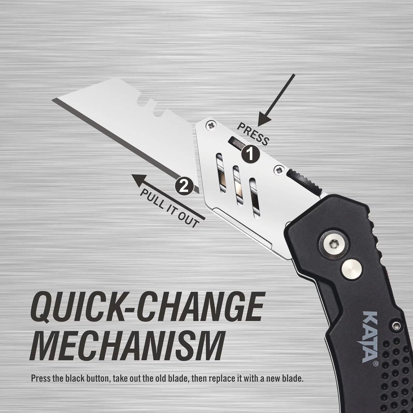 3 Pack Folding Utility Knife Set, Heavy Duty Box Cutters with Blades | Zinc Alloy Folding Utility Knives, Quick Change Blades, Lock-Back Design, Extra 12pc Blades for Cartons, Cardboard, Boxes