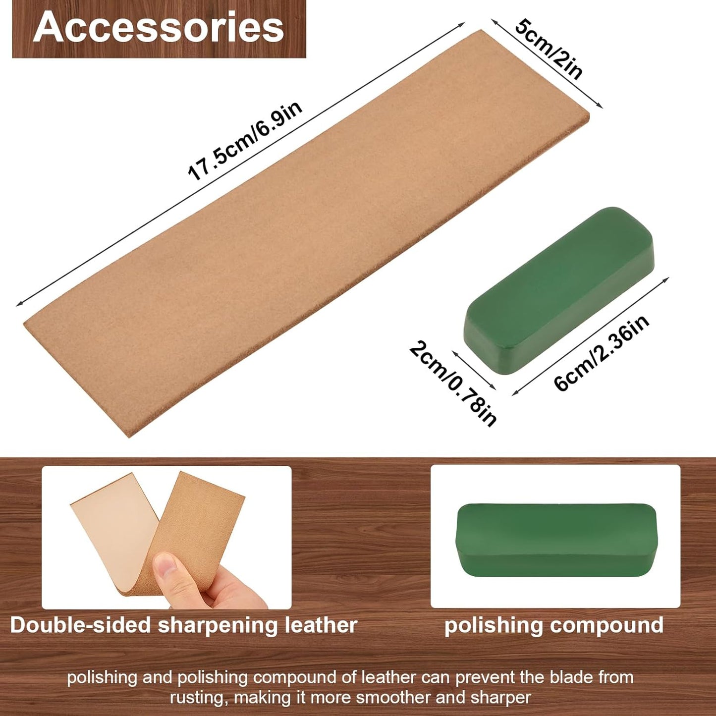 Wood Carving Knife With Leather Strop and Polishing Compound,Whittling Knife,Wood Carving Tools for Beginners,Adults and Kids Whittling Tools (Sloyd Carving Knife)