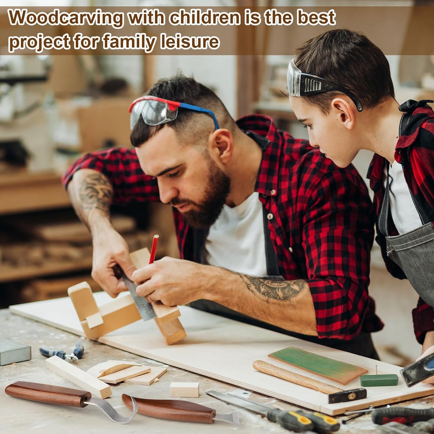 Wood Carving Knife With Leather Strop and Polishing Compound,Whittling Knife,Wood Carving Tools for Beginners,Adults and Kids Whittling Tools (Sloyd Carving Knife)