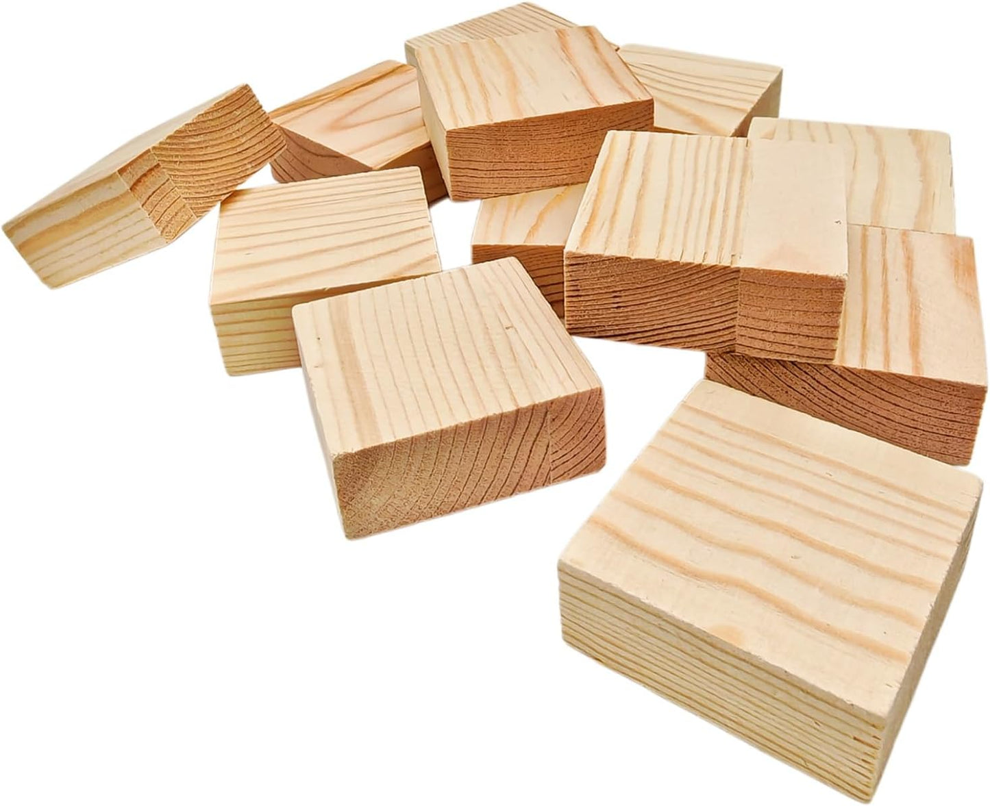 6PCS Unfinished Wood Square Blocks for Crafts, 6x6x1in Blank Wooden Squares Pine Wood Boards for Carving,DIY Wood Coasters,Painting & Burning