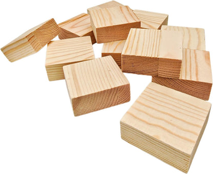 6PCS Unfinished Wood Square Blocks for Crafts, 6x6x1in Blank Wooden Squares Pine Wood Boards for Carving,DIY Wood Coasters,Painting & Burning