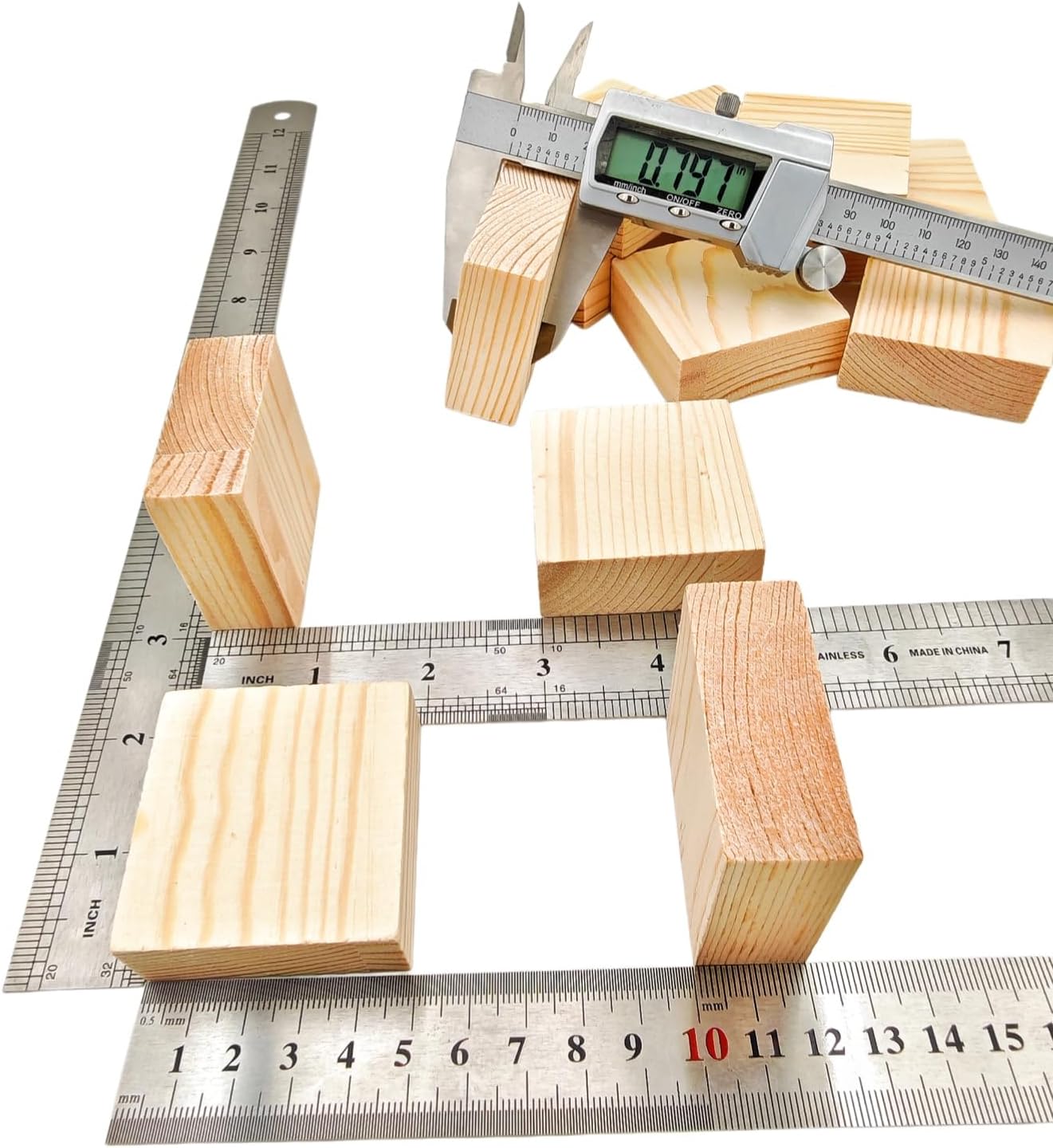 6PCS Unfinished Wood Square Blocks for Crafts, 6x6x1in Blank Wooden Squares Pine Wood Boards for Carving,DIY Wood Coasters,Painting & Burning