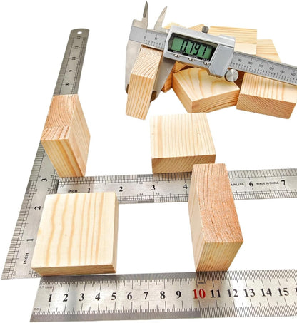 6PCS Unfinished Wood Square Blocks for Crafts, 6x6x1in Blank Wooden Squares Pine Wood Boards for Carving,DIY Wood Coasters,Painting & Burning