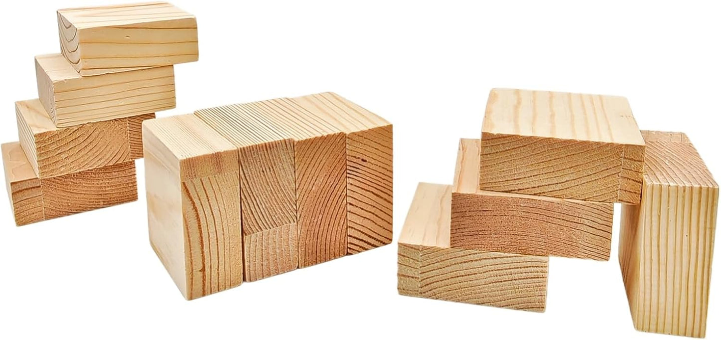 6PCS Unfinished Wood Square Blocks for Crafts, 6x6x1in Blank Wooden Squares Pine Wood Boards for Carving,DIY Wood Coasters,Painting & Burning