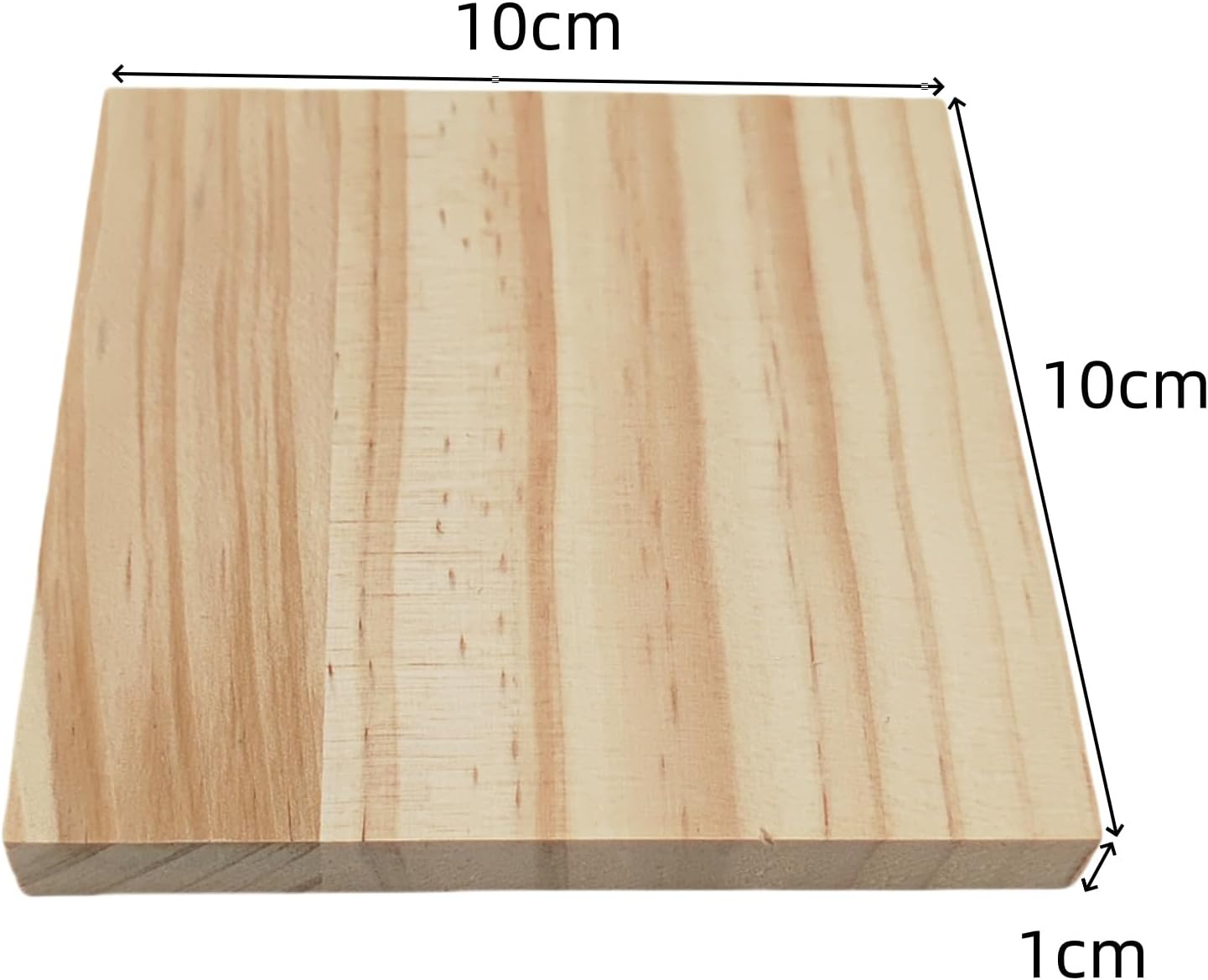 6PCS Unfinished Wood Square Blocks for Crafts, 6x6x1in Blank Wooden Squares Pine Wood Boards for Carving,DIY Wood Coasters,Painting & Burning