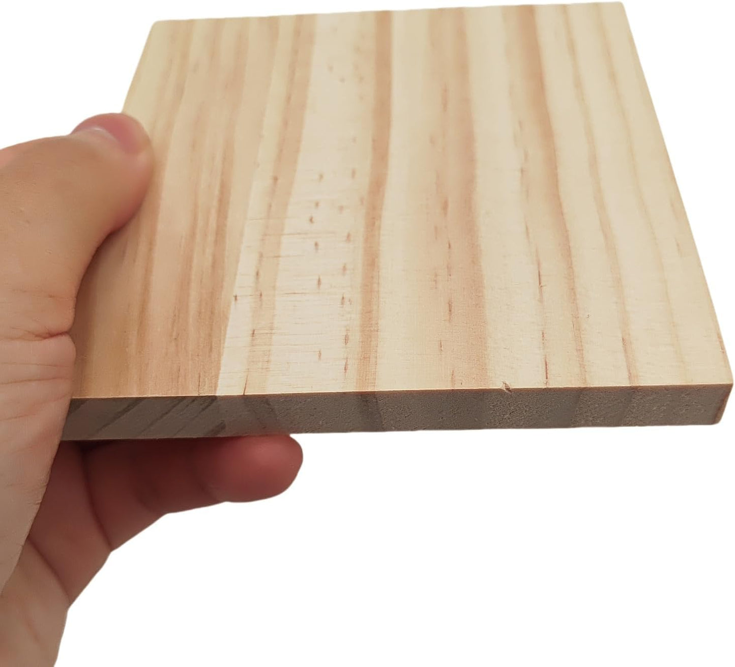 6PCS Unfinished Wood Square Blocks for Crafts, 6x6x1in Blank Wooden Squares Pine Wood Boards for Carving,DIY Wood Coasters,Painting & Burning