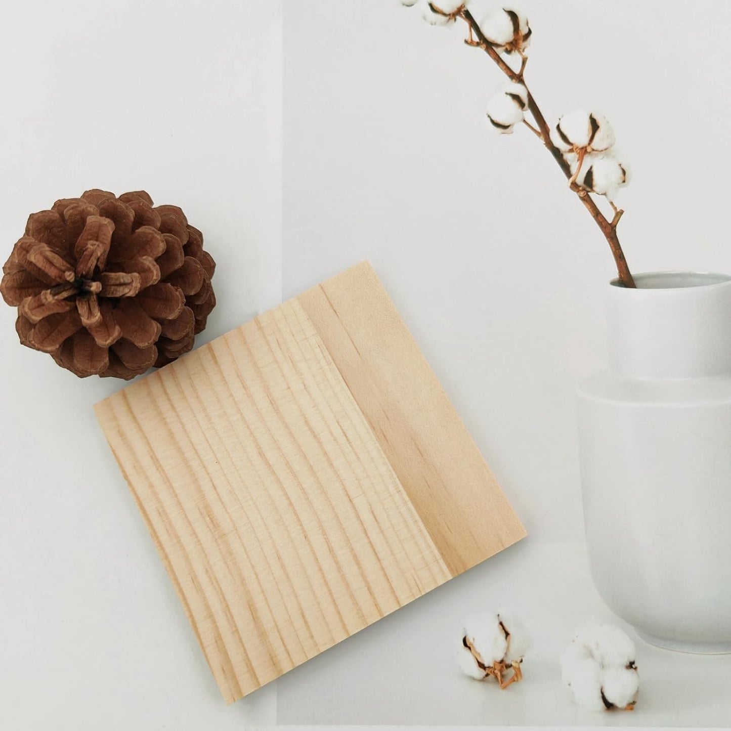 6PCS Unfinished Wood Square Blocks for Crafts, 6x6x1in Blank Wooden Squares Pine Wood Boards for Carving,DIY Wood Coasters,Painting & Burning