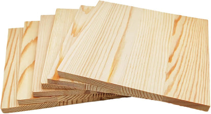 6PCS Unfinished Wood Square Blocks for Crafts, 6x6x1in Blank Wooden Squares Pine Wood Boards for Carving,DIY Wood Coasters,Painting & Burning