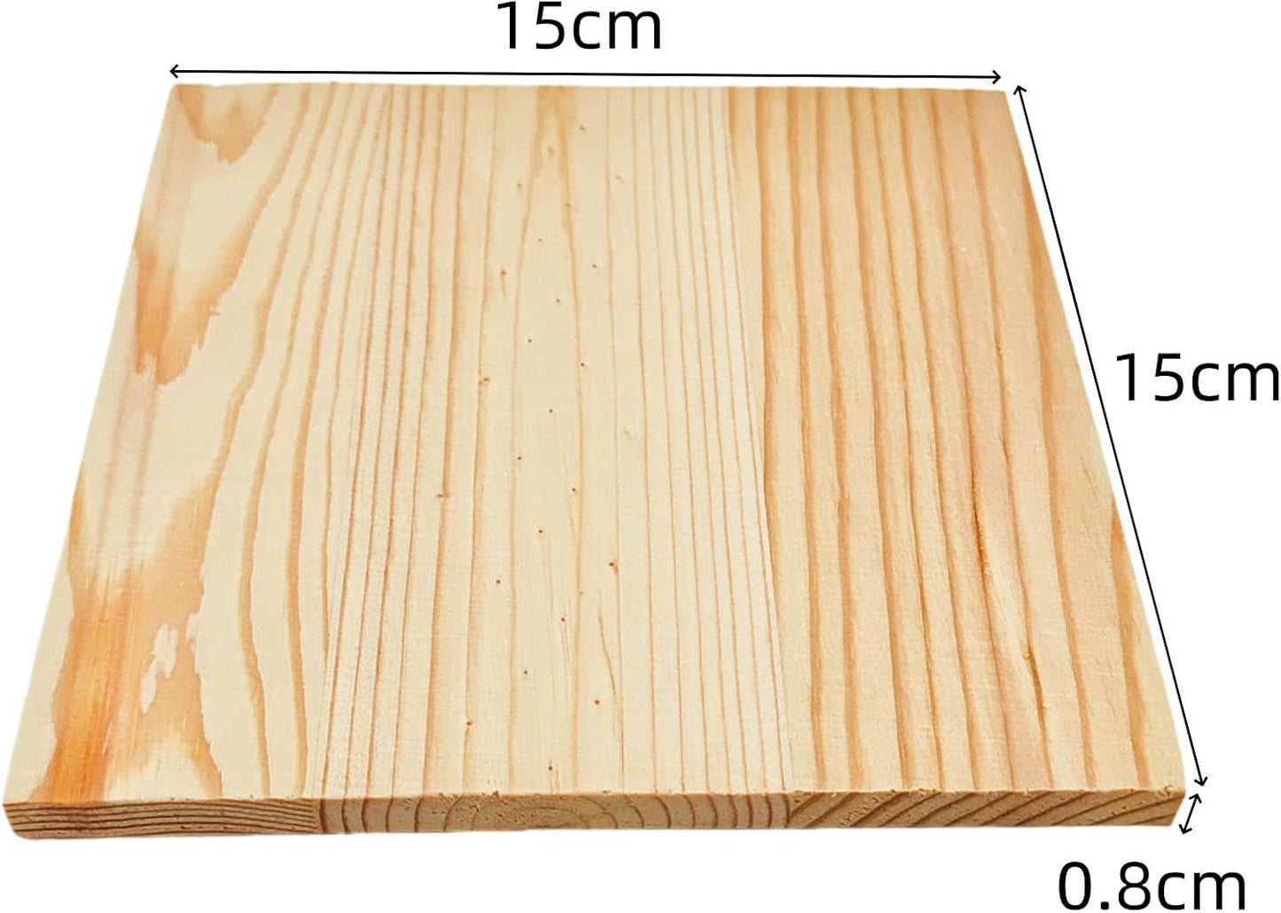 6PCS Unfinished Wood Square Blocks for Crafts, 6x6x1in Blank Wooden Squares Pine Wood Boards for Carving,DIY Wood Coasters,Painting & Burning