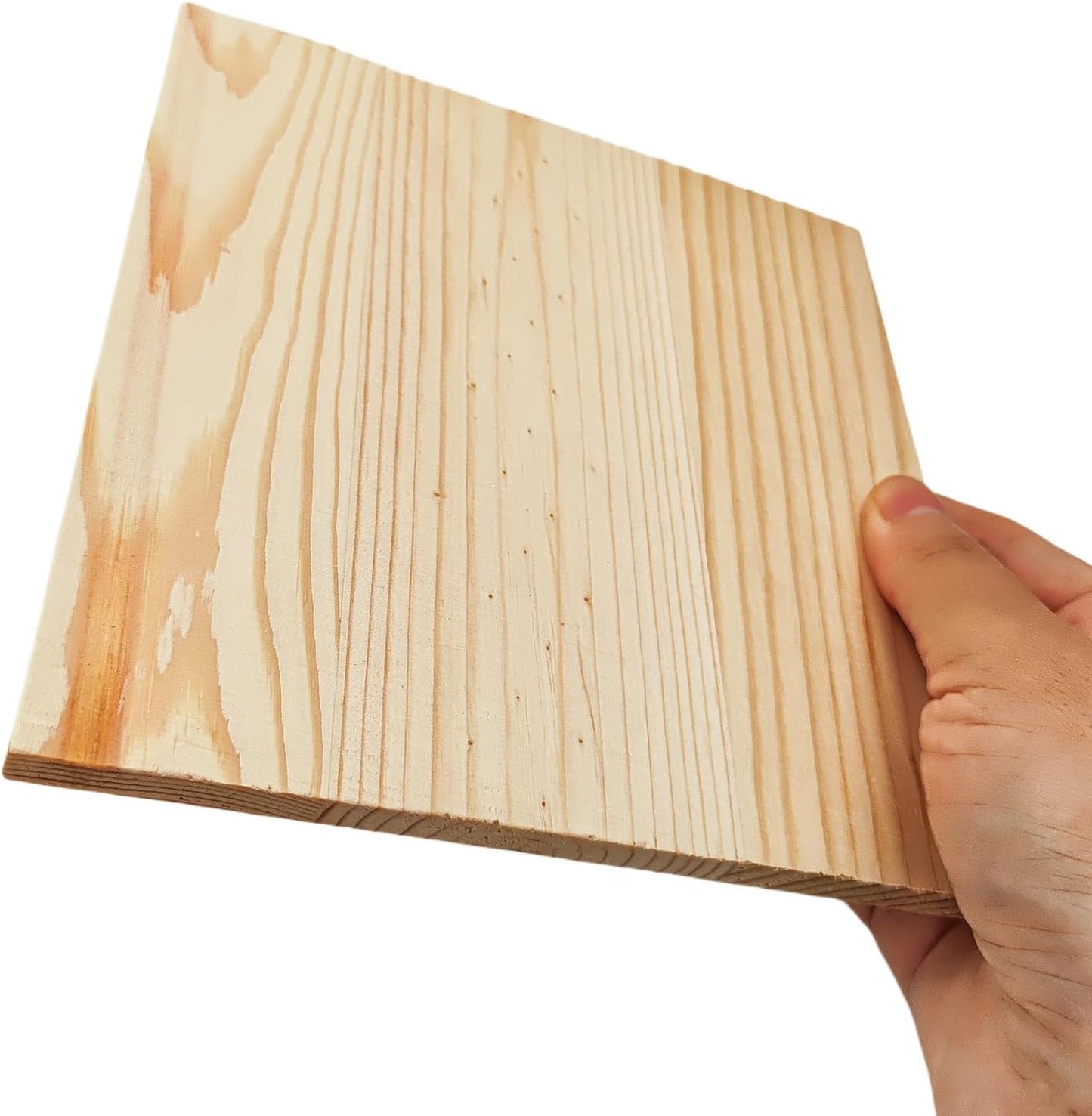 6PCS Unfinished Wood Square Blocks for Crafts, 6x6x1in Blank Wooden Squares Pine Wood Boards for Carving,DIY Wood Coasters,Painting & Burning