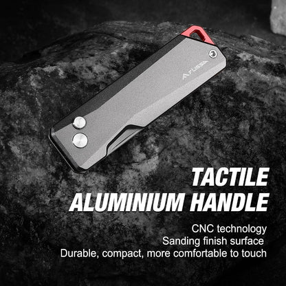 Advanced Titanium Utility Knife, CNC Unibody, Lightweight All Metal Folding Box Cutter, Quick Change Blade Razor Knife,Ideal Gifts for Men Women, with 10 Extra Blades