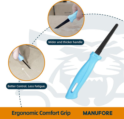 2-Pack Safety Box Opener with Non-Stick Coated Serrated Blades Box Opener for Cardboard and Packages Cuts