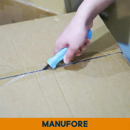 2-Pack Safety Box Opener with Non-Stick Coated Serrated Blades Box Opener for Cardboard and Packages Cuts