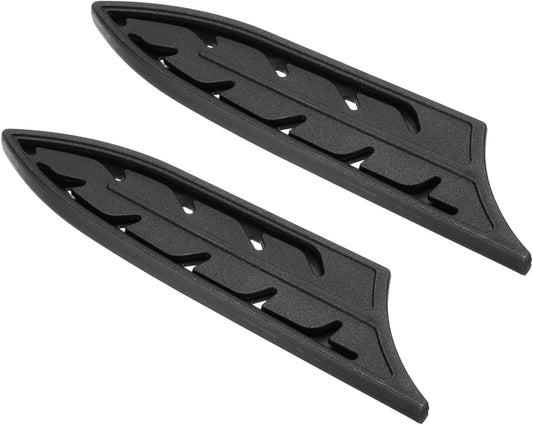 ABS Safety Knife Cover Sleeves for 5" Ceramic Knives, Universal Chopping Edge Guard Blade Protector Sheath for Kitchen Bar, Black, 12.8cm L, Pack of 2