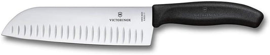 VIC-5.2523.17US2 Fibrox Pro Santoku 7" Granton Blade 1½" width at handle Black,Multi