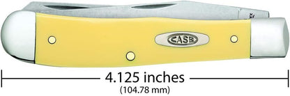 WR Case XX Pocket Knife Yellow Synthetic Trapper W/Clip Item #81091 - (3254C SS) - Length Closed: 4 1/8 Inches
