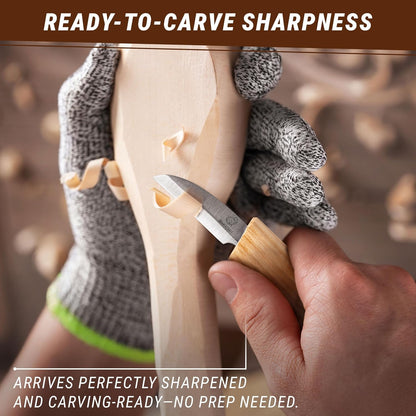 Whittling Knife C2 6.5" - Wood Chip Carving Knife for General Purpose - Detail Whittling Knives Carbon Steel - Wood Carving Tools for Beginners