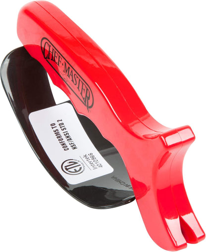 Hand-Held Kitchen Knife Sharpener for Chef Knives (1 Pack) – Professional Grade Tool with Reversible Carbide Blades, Stainless Steel & Safety Finger Guard - Knife Sharpening Use by Chef Master 90015