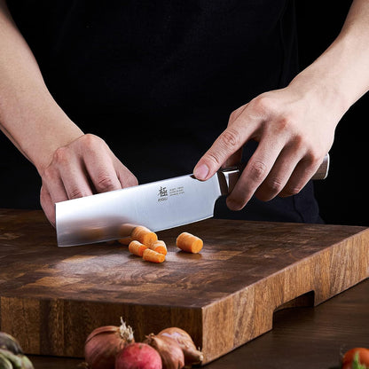 4.5in Serrated Utility Knife, Daimyo Series, Rosewood Handle | 440C Steel Blade, Mosaic Pin Rosewood Handle, For Fruits, Vegetables, Soft Cheeses, Spreading, Sheath And Gift Box
