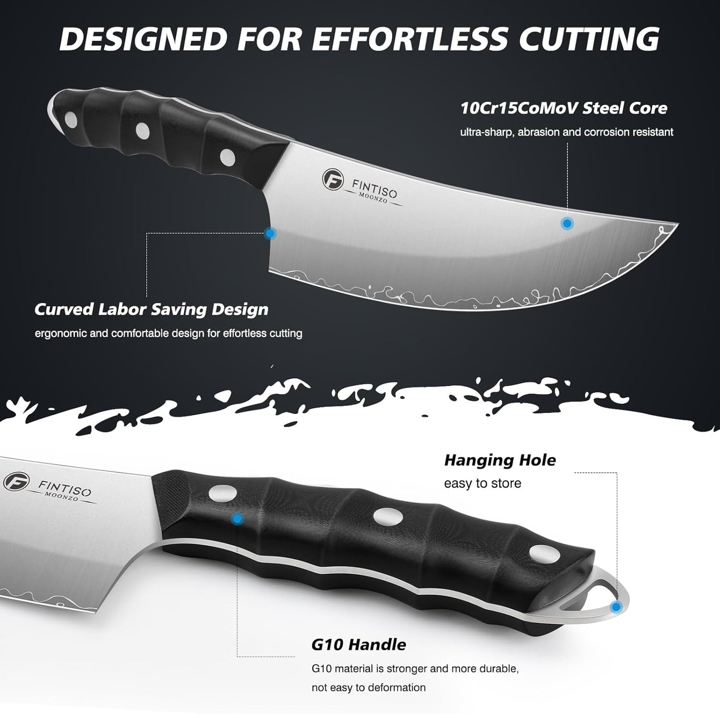 3PCS Japanese Knife Set, S35VN Powder Steel Core Chef Knives