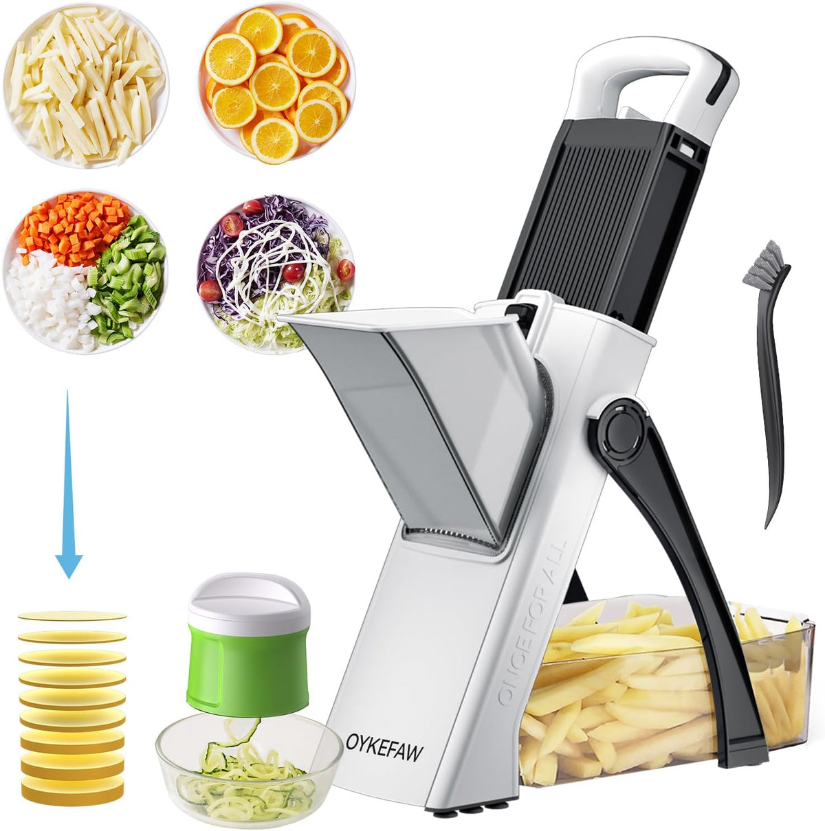 Safe Mandoline Slicer for Kitchen, Potato Slicer for Chips,Vegetable Cutter