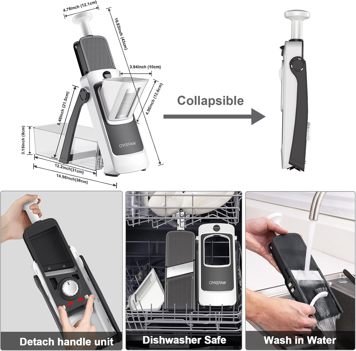 Safe Mandoline Slicer for Kitchen, Potato Slicer for Chips,Vegetable Cutter
