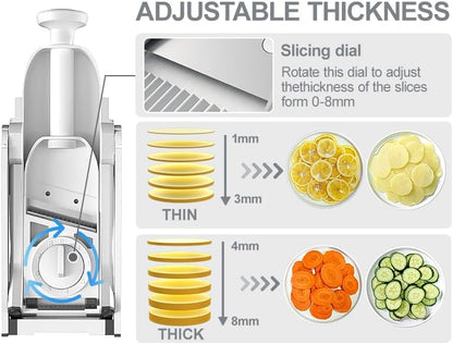 Safe Mandoline Slicer for Kitchen, Potato Slicer for Chips,Vegetable Cutter