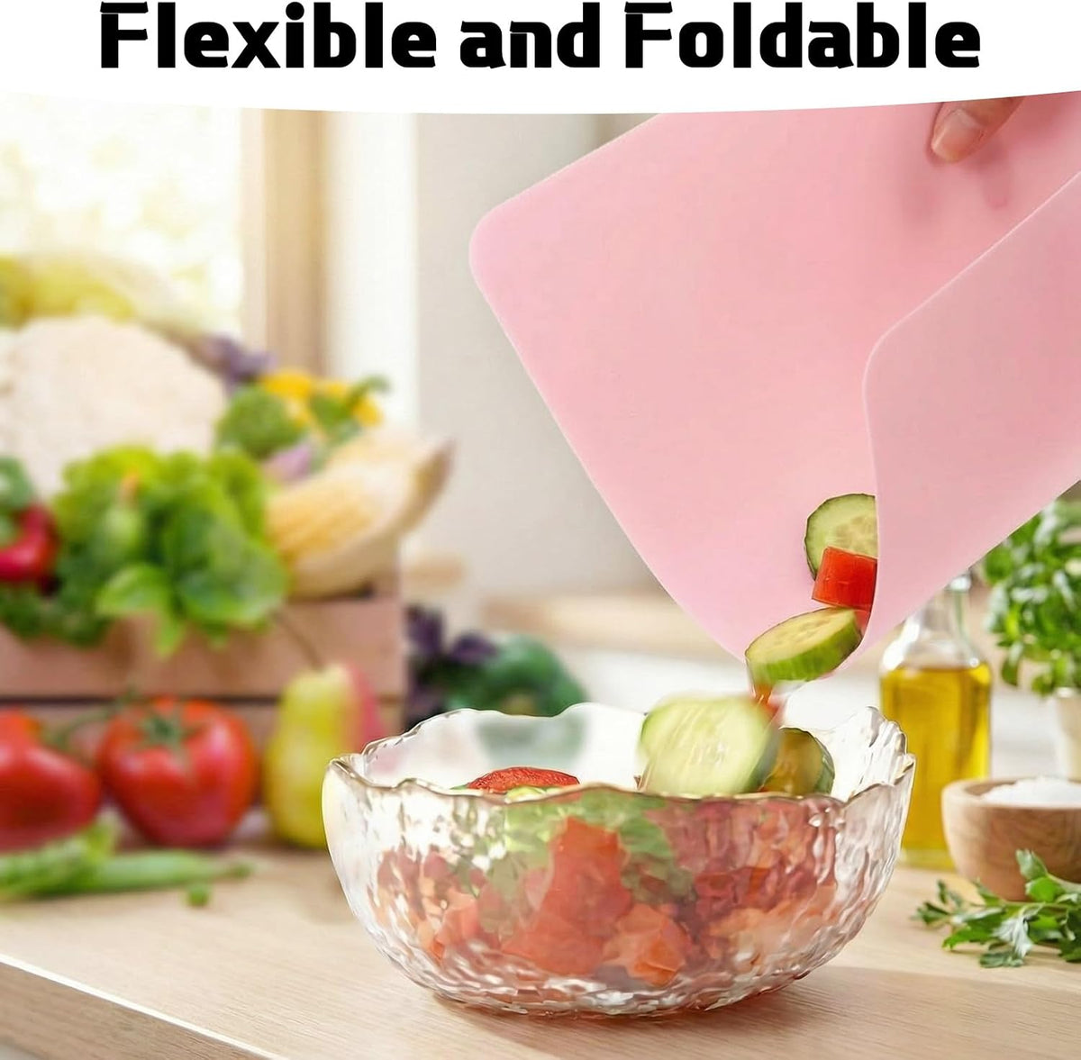 30 Pcs Plastic Flexible Cutting Boards for Kitchen 15 x 12 Inch, Pink Frosted Cutting Mats Sheets Dishwasher Safe for Kitchen Food