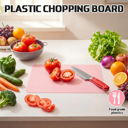 30 Pcs Plastic Flexible Cutting Boards for Kitchen 15 x 12 Inch, Pink Frosted Cutting Mats Sheets Dishwasher Safe for Kitchen Food