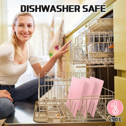 30 Pcs Plastic Flexible Cutting Boards for Kitchen 15 x 12 Inch, Pink Frosted Cutting Mats Sheets Dishwasher Safe for Kitchen Food