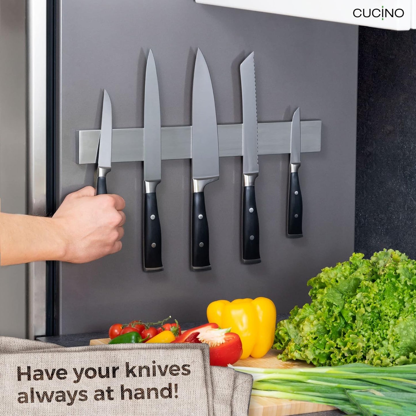 Refrigerator Magnetic Knife Strip - Steel for Refrigerator